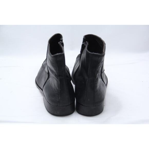 VTG Piero de Leon Chelsea Beatle Boot Mens CM27.5 US 10.5 Black Leather Side Zip